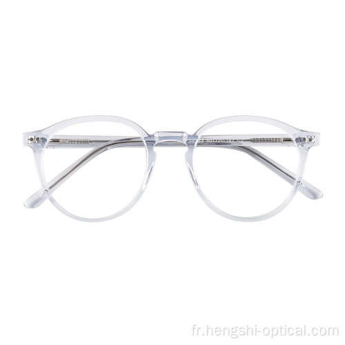 Cadre acétate transparent adolescents légers de lumière bleu hommes lunettes de non-ordonnance optiques
